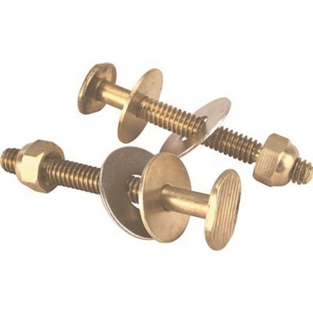 Proplus 5/16 x 2-1/4 Toilet Bolts Brass Johnni Bolt, 2PK 191108